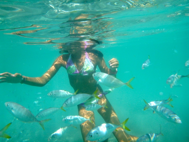 En el mar de cozumel